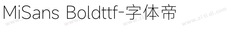 MiSans Boldttf字体转换